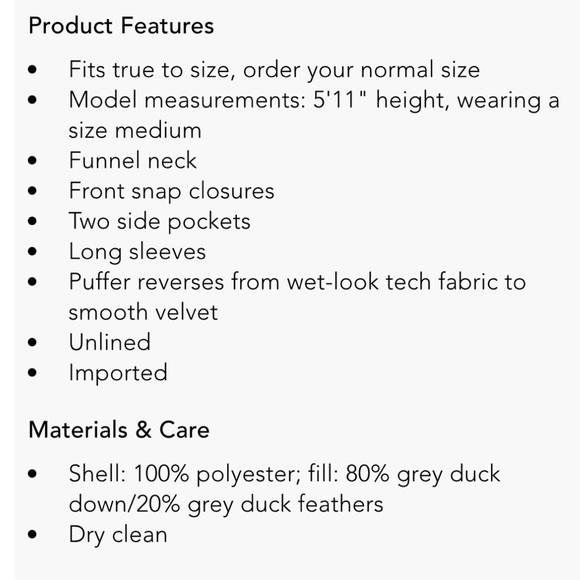 NWT All Saints Lacey Reversible Puffer - Picture 3 of 14